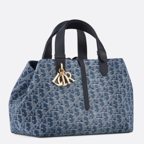 Replica Dior Toujours Medium Bag Blue Denim Oblique Jacquard Fake Dior Toujours Medium Bag Blue Denim Oblique Jacquard Replica