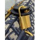 Replica Dior D-Vibe Bowling Medium Bag Blue Oblique Jacquard Replica Dior D-Vibe Bowling Medium Bag Blue Oblique Jacquard