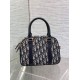 Replica Dior D-Vibe Bowling Medium Bag Blue Oblique Jacquard Replica Dior D-Vibe Bowling Medium Bag Blue Oblique Jacquard