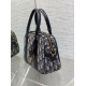 Replica Dior D-Vibe Bowling Medium Bag Blue Oblique Jacquard Replica Dior D-Vibe Bowling Medium Bag Blue Oblique Jacquard
