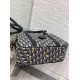 Fake Dior D-Vibe Bowling Large Bag Blue Oblique Jacquard Replica Replica Dior D-Vibe Bowling Large Bag Blue Oblique Jacquard