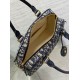 Fake Dior D-Vibe Bowling Large Bag Blue Oblique Jacquard Replica Replica Dior D-Vibe Bowling Large Bag Blue Oblique Jacquard
