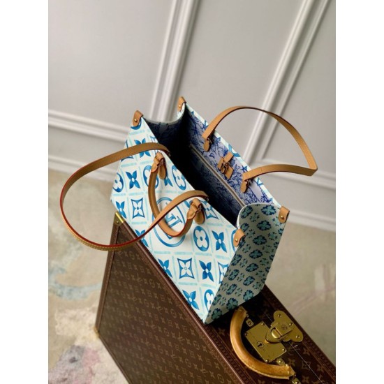 Fake Louis Vuitton OnTheGo MM Bag Monogram Tiles M11262 Replica Replica Louis Vuitton OnTheGo MM Bag Monogram Tiles M11262