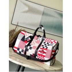 Replica Louis Vuitton Keepall Bandouliere 50 Bag Damier Flags M11674