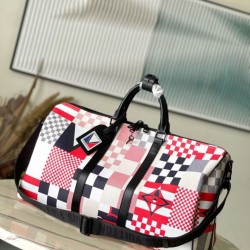 Replica Louis Vuitton Keepall Bandouliere 50 Bag Damier Flags M11674