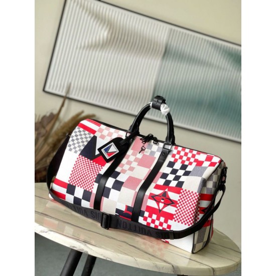 Replica Louis Vuitton Keepall Bandouliere 50 Bag Damier Flags M11674 Replica Louis Vuitton Keepall Bandouliere 50 Bag Damier Flags M11674