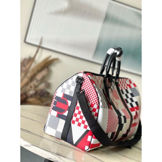 Replica Louis Vuitton Keepall Bandouliere 50 Bag Damier Flags M11674 Replica Louis Vuitton Keepall Bandouliere 50 Bag Damier Flags M11674