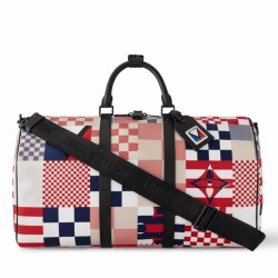 Replica Louis Vuitton Keepall Bandouliere 50 Bag Damier Flags M11674