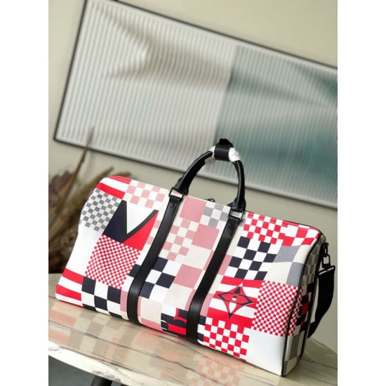 Replica Louis Vuitton Keepall Bandouliere 50 Bag Damier Flags M11674 Replica Louis Vuitton Keepall Bandouliere 50 Bag Damier Flags M11674