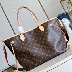 Replica Louis Vuitton Neverfull Bandouliere Inside Out MM Bag Monogram M12257