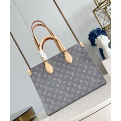 Replica Louis Vuitton OnTheGo MM Bag Grey Monogram M12415