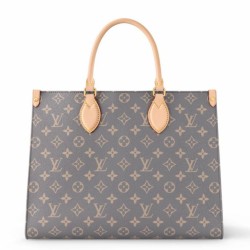 Replica Louis Vuitton OnTheGo MM Bag Grey Monogram M12415