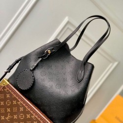 Fake Louis Vuitton Blossom MM Bag Black Mahina M21851 Replica