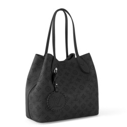 Fake Louis Vuitton Blossom MM Bag Black Mahina M21851 Replica