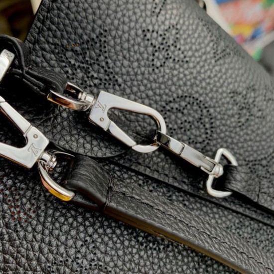 Fake Louis Vuitton Blossom MM Bag Black Mahina M21851 Replica Fake Louis Vuitton Blossom MM Bag Black Mahina M21851 Replica