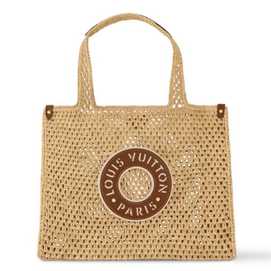Replica Louis Vuitton OnTheGo MM Bag Natural Raffia M24723 Fake Louis Vuitton OnTheGo MM Bag Natural Raffia M24723 Replica