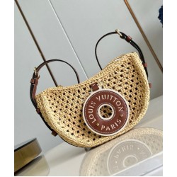 Replica Louis Vuitton Croissant MM Bag Natural Raffia M24811 Replica Louis Vuitton Croissant MM Bag Natural Raffia M24811