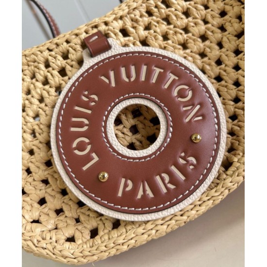 Replica Louis Vuitton Croissant MM Bag Natural Raffia M24811 Replica Louis Vuitton Croissant MM Bag Natural Raffia M24811