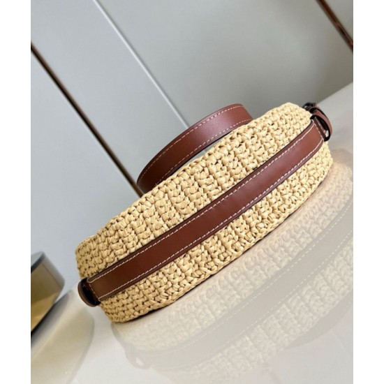 Replica Louis Vuitton Croissant MM Bag Natural Raffia M24811 Replica Louis Vuitton Croissant MM Bag Natural Raffia M24811