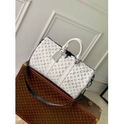 Replica Louis Vuitton Keepall Bandouliere 50 Bag Monogram Shadow M24954