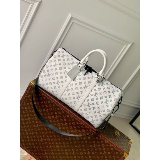Replica Louis Vuitton Keepall Bandouliere 50 Bag Monogram Shadow M24954
