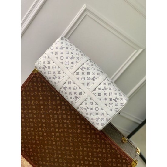 Replica Louis Vuitton Keepall Bandouliere 50 Bag Monogram Shadow M24954