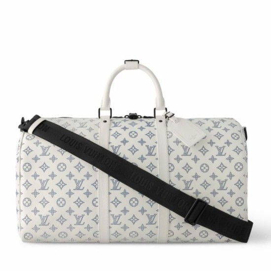 Replica Louis Vuitton Keepall Bandouliere 50 Bag Monogram Shadow M24954