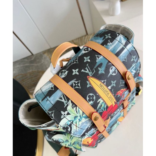 Replica Louis Vuitton Christopher MM Backpack Monogram Surfin M24996 Fake Louis Vuitton Christopher MM Backpack Monogram Surfin M24996 Replica
