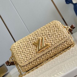 Replica Louis Vuitton Twist West Bag Natural Raffia M25030