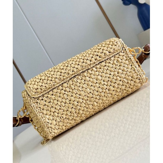 Replica Louis Vuitton Twist West Bag Natural Raffia M25030 Replica Louis Vuitton Twist West Bag Natural Raffia M25030