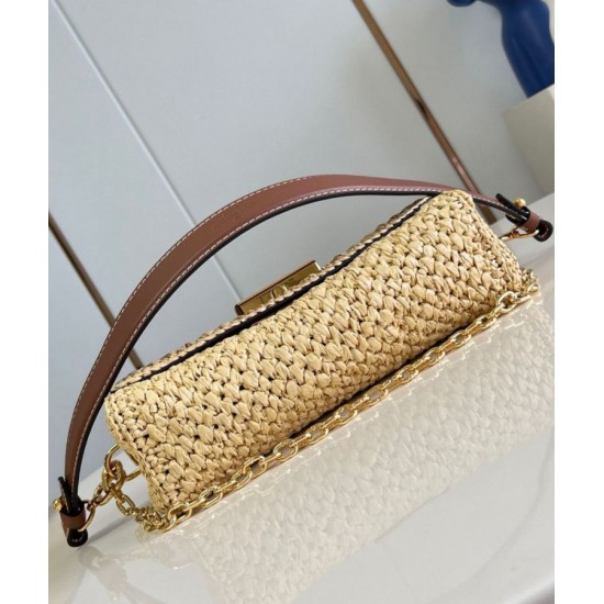Replica Louis Vuitton Twist West Bag Natural Raffia M25030 Replica Louis Vuitton Twist West Bag Natural Raffia M25030