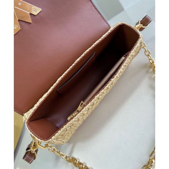 Replica Louis Vuitton Twist West Bag Natural Raffia M25030 Replica Louis Vuitton Twist West Bag Natural Raffia M25030