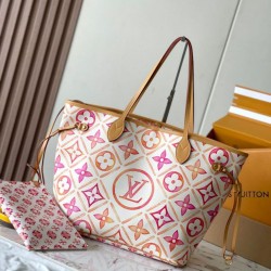 Fake Louis Vuitton Neverfull MM Bag Monogram Tiles M25317 Replica