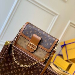 Replica Louis Vuitton Dauphine MM Bag Monogram Reverse M45958