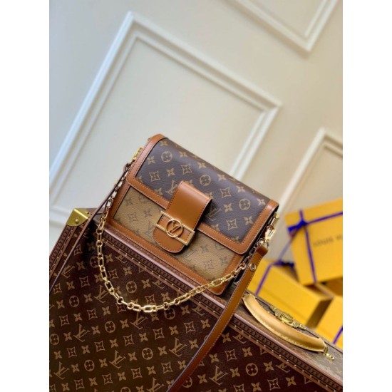Replica Louis Vuitton Dauphine MM Bag Monogram Reverse M45958