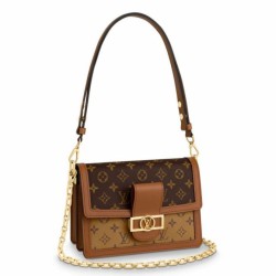 Replica Louis Vuitton Dauphine MM Bag Monogram Reverse M45958