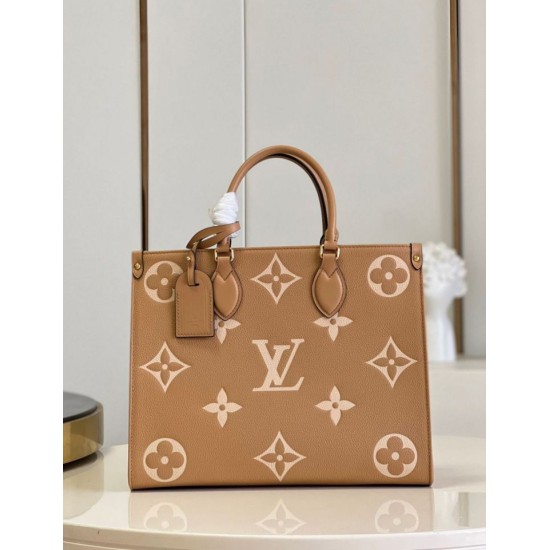 Fake Louis Vuitton OnTheGo MM Bag Bicolor Monogram Empreinte M45982 Replica Replica Louis Vuitton OnTheGo MM Bag Bicolor Monogram Empreinte M45982