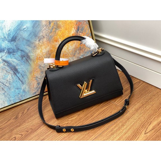 Replica Louis Vuitton Twist One Handle PM Bag Black M57093 Fake Louis Vuitton Twist One Handle PM Bag Black M57093 Replica