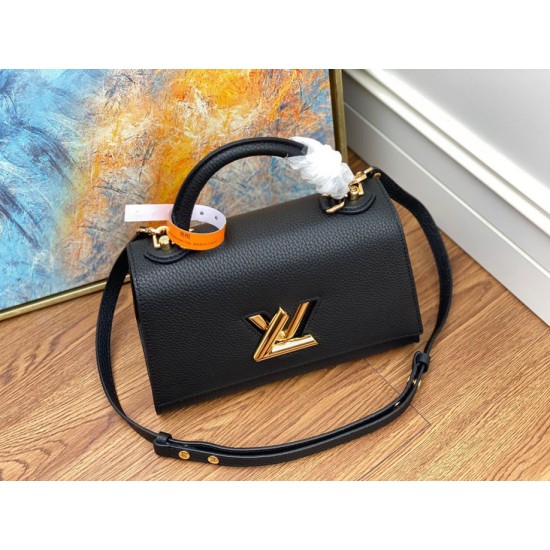 Replica Louis Vuitton Twist One Handle PM Bag Black M57093 Fake Louis Vuitton Twist One Handle PM Bag Black M57093 Replica