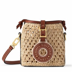 Replica Louis Vuitton Noe Purse Bag Natural Raffia M83521