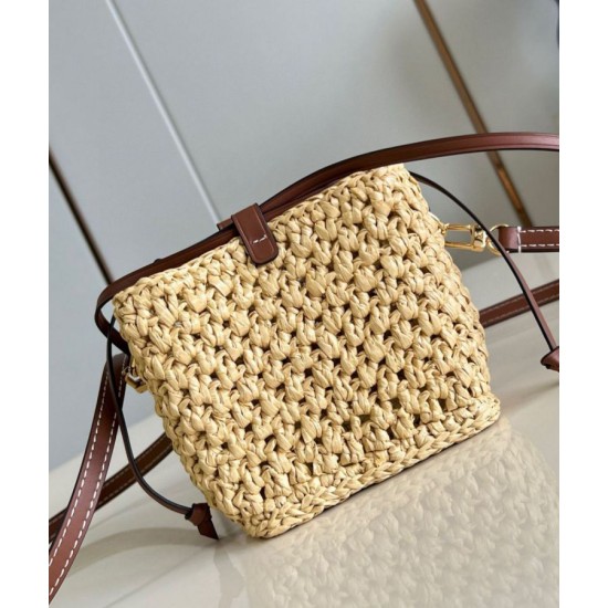 Fake Louis Vuitton Noe Purse Bag Natural Raffia M83521 Replica Replica Louis Vuitton Noe Purse Bag Natural Raffia M83521