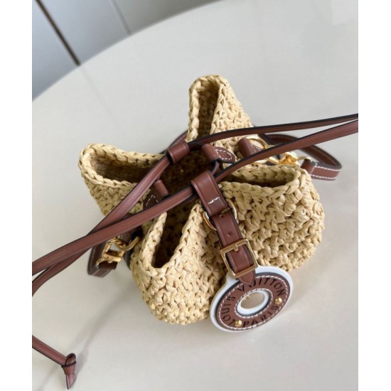 Fake Louis Vuitton Noe Purse Bag Natural Raffia M83521 Replica Replica Louis Vuitton Noe Purse Bag Natural Raffia M83521