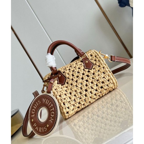 Replica Louis Vuitton Nano Speedy Bag Natural Raffia M83525 Fake Louis Vuitton Nano Speedy Bag Natural Raffia M83525 Replica