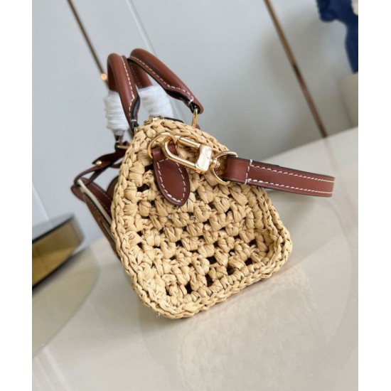 Replica Louis Vuitton Nano Speedy Bag Natural Raffia M83525 Fake Louis Vuitton Nano Speedy Bag Natural Raffia M83525 Replica