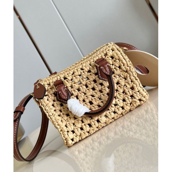 Replica Louis Vuitton Nano Speedy Bag Natural Raffia M83525 Fake Louis Vuitton Nano Speedy Bag Natural Raffia M83525 Replica