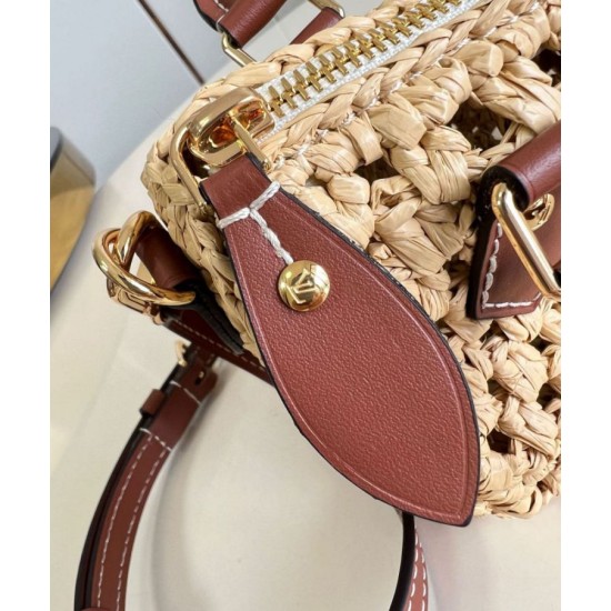 Replica Louis Vuitton Nano Speedy Bag Natural Raffia M83525 Fake Louis Vuitton Nano Speedy Bag Natural Raffia M83525 Replica