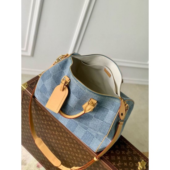 Replica Louis Vuitton Keepall Bandouliere 05 Bag Damier Denim 3D N40701 Replica Louis Vuitton Keepall Bandouliere 05 Bag Damier Denim 3D N40701