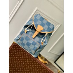 Replica Louis Vuitton Montsouris Backpack Damier Denim 3D N40708 Fake Louis Vuitton Montsouris Backpack Damier Denim 3D N40708 Replica