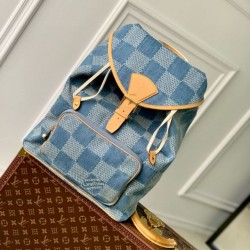Fake Louis Vuitton Montsouris Backpack Damier Denim 3D N40708 Replica