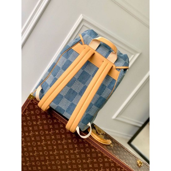 Replica Louis Vuitton Montsouris Backpack Damier Denim 3D N40708 Fake Louis Vuitton Montsouris Backpack Damier Denim 3D N40708 Replica